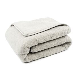 Vlněná deka Merino dvouvrstvá světle šedá