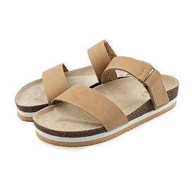 Ciabatte anatomiche in sughero da donna Dana crema