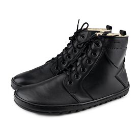 Dámské barefoot kožené kotníkové boty Devon černá