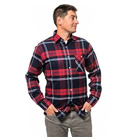 Pánská flanelová košile károvaná červenomodrá