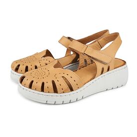 Dámske kožené sandále Heda hnedá