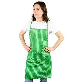 Kuchyňská zástěra proužek zelená