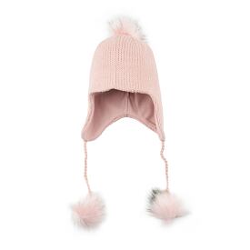 Kindermuts met alpacawol met voering Coco, roze