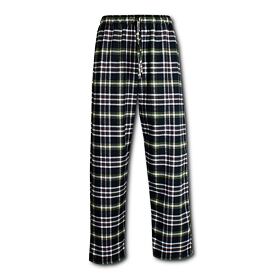 Pánské flanelové domácí kalhoty kárované modrozelená