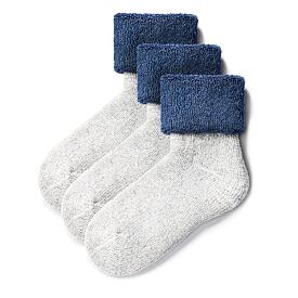 3 pairs of socks with sheep wool Merino terry blue