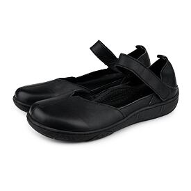 Dámské kožené baleríny s podporou klenby Meda černá