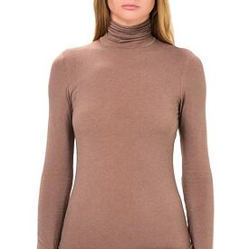 Dámský rolák s dlouhým rukávem modal s kašmírem béžová