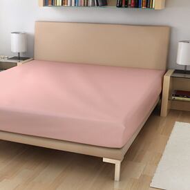 Bavlněné Jersey prostěradlo růžová