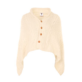 Poncho in lana naturale