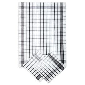 Katoenen keukenhanddoek 3 stuks zwart