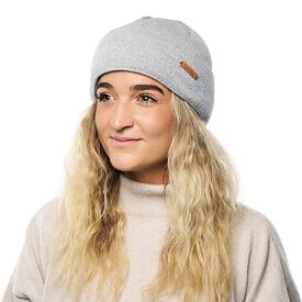 Mütze mit Schafwolle Woolee V35 hellgrau