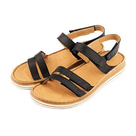 Dámske zdravotné kožené sandále Vivian čierna