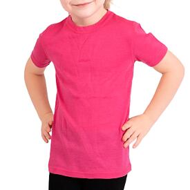 Dětské Merino tričko s krátkým rukávem růžová