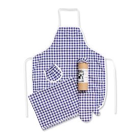 Bavlněná kuchyňská sada modrá