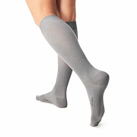 Bavlněné kompresní podkolenky šedá