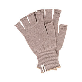 Merino fingerless gloves Woolee beige