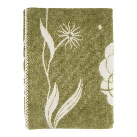 Plaid in lana Merino con pecora verde