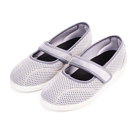 Ballerines confortables pour femmes avec velcro gris