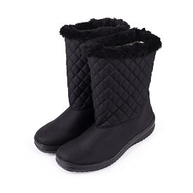 Gesteppte Schneestiefel für Damen schwarz