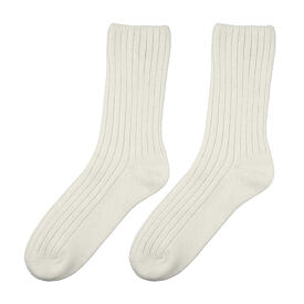 Schafsocken Merino mit Gesundheitssaum weiß