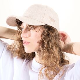 Berretto in lana merino Woolee Capsule beige/nero