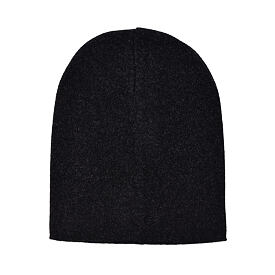 Vlněná čepice s vlnou Merino a kašmírem tmavě šedá