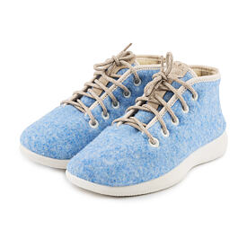 Wollen geïsoleerde hoge sneakers, blauw