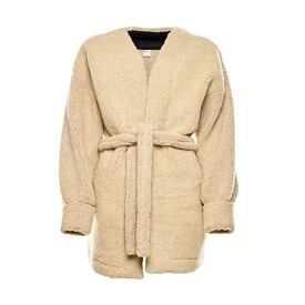 Damen Strickjacke aus Wolle natur