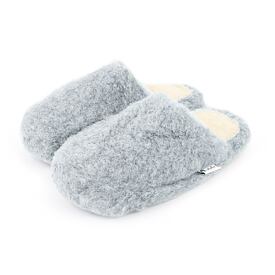 Tv-sloffen gemaakt van schapenwol, grijs