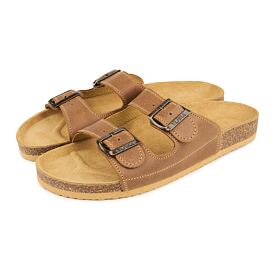 Men's anatomical cork slip-on shoes Alex brown