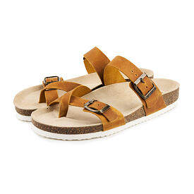 Anatomische kurken damesslippers Viola, beige