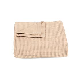 Bavlněný vaflový přehoz béžová