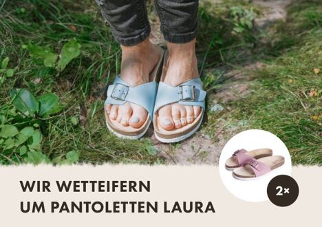 Gewinnen Sie die beliebten Korkpantoletten Laura