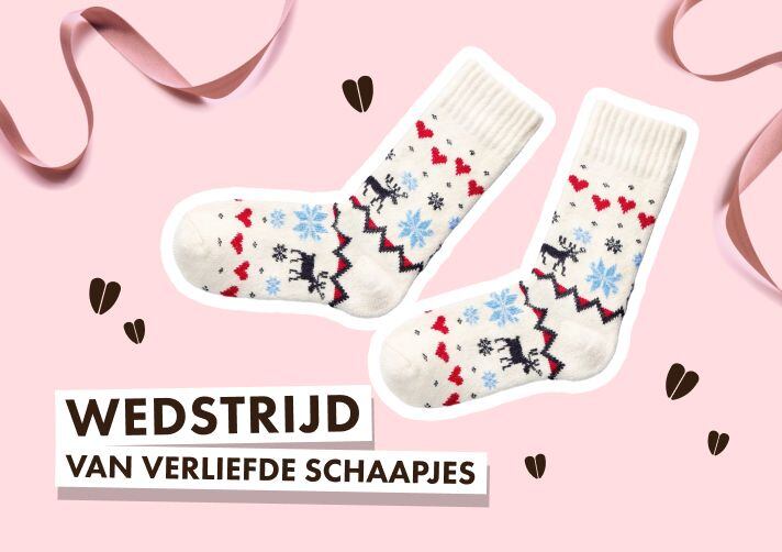 Valentijnswedstrijd om wollen sokken