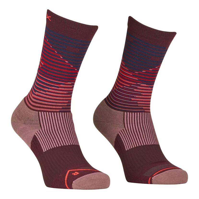 Chaussettes Merino Ortovox All mountain Mid socks ice winetesting pour femmes