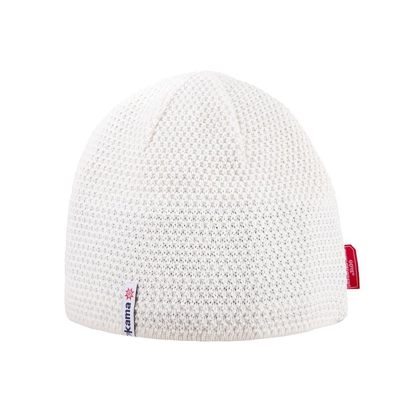 Căciulă Merino KAMA AW62 - Gore Windstopper - Alb