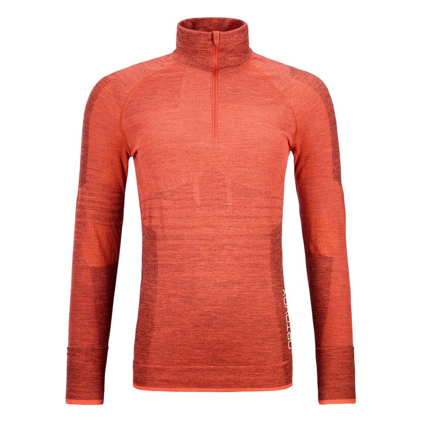 Dámské Merino triko 230 Competition Zip Neck Ortovox Coral
