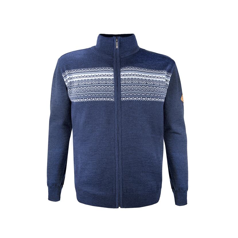 Férfi merinó szvetter KAMA 4106 - sötétkék