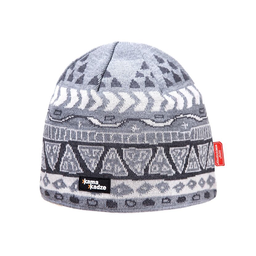 Pletená merino čiapka KAMA Kamakadze KW03  svetlo sivá