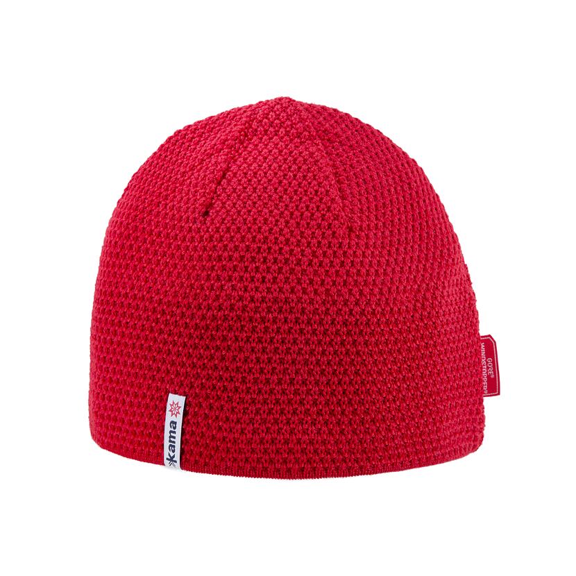 Pletená Merino GORE® WINDSTOPPER® čepice Kama AW62 červená