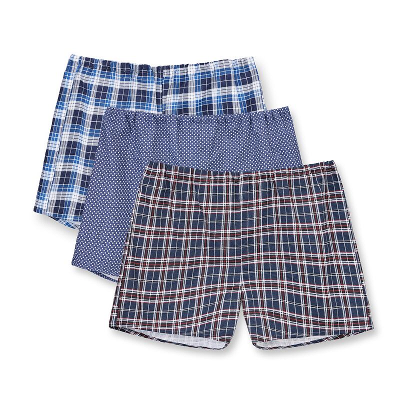 Herren-Unterhosen aus Flanell mit Muster 3 Stück