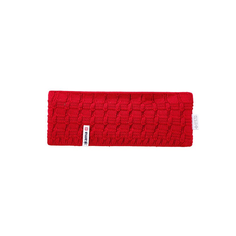 Knitted headband merino KAMA CW12 - Red