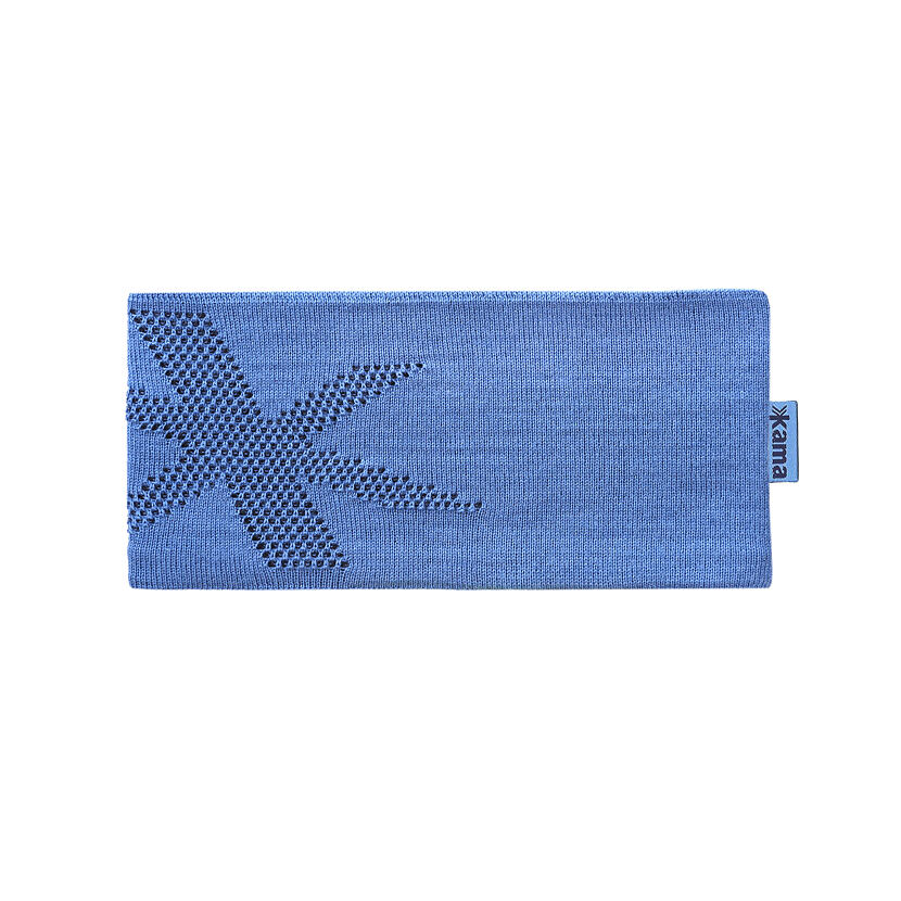 Pletená čelenka Merino Kama C46 svetlo modrá