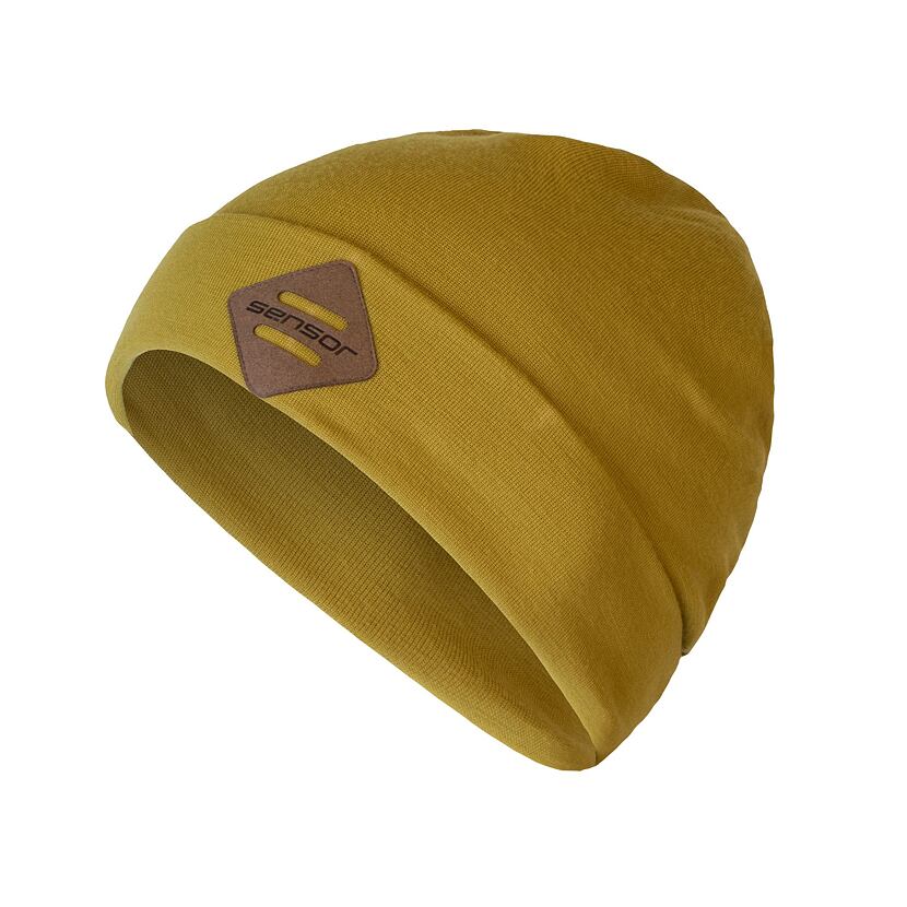 Vlněná čepice Sensor Merino Extreme mustard