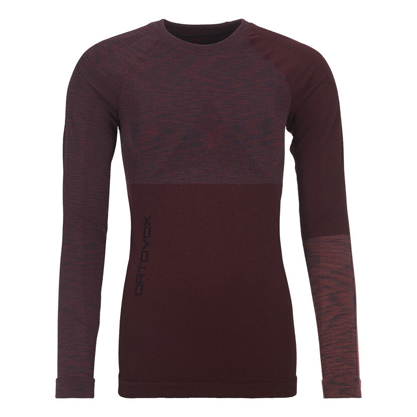 Dámské merino triko 230 Competition long sleeve ORTOVOX Dark Wine Blend