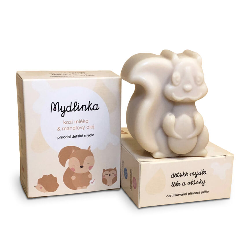 Dětské mýdlo s kozím mlékem veverka 90 g