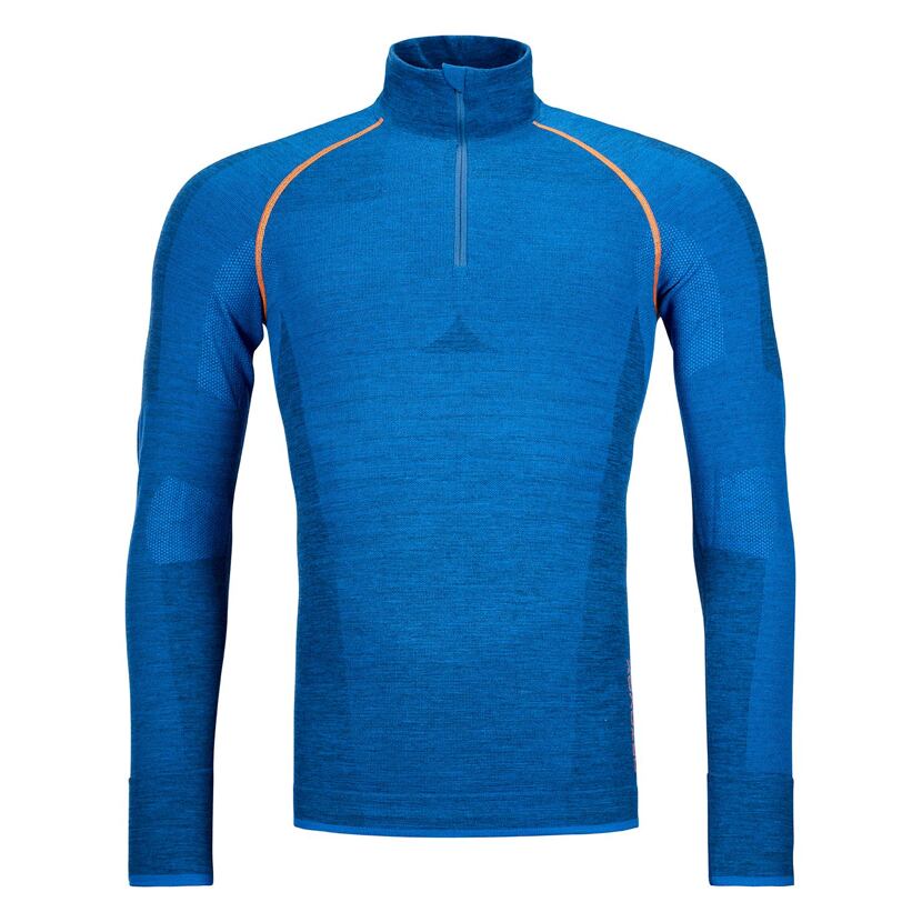 T-shirt manches longues pour hommes Merino 230 Competition Zip Neck Ortovox Just Blue