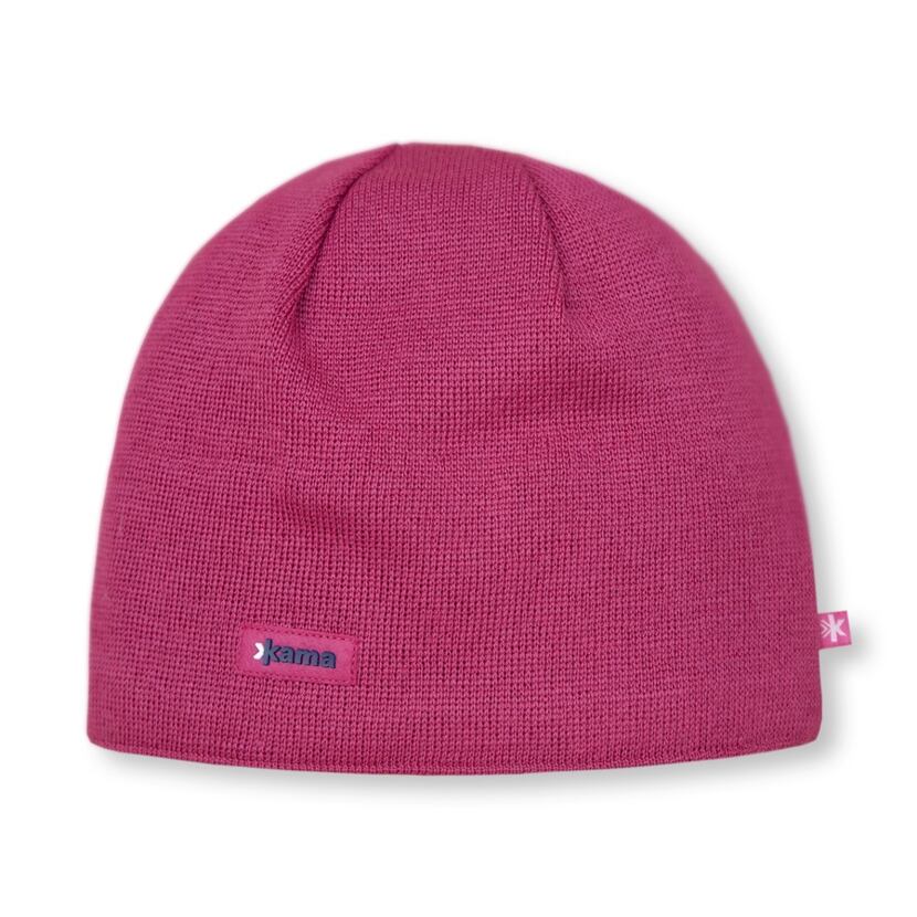 Pletená čiapka Merino Kama AW19 ružová