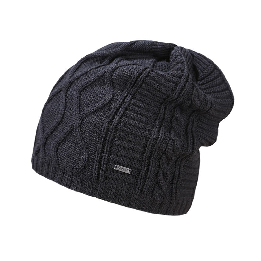 Kötött Merinó sapka Kama A150 - sötétszürke