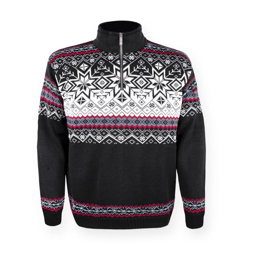 Pletený svetr Merino Kama 371 Gore Windstopper černá
